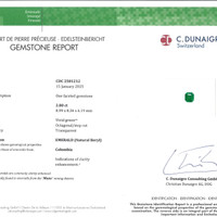 2.80 Ct. Emerald from Colombia - Muzo Scan Report