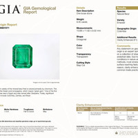 9.45 Ct. Emerald from Colombia Scan Report