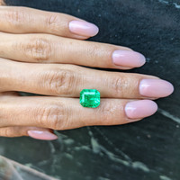 3.84 Ct. Emerald from Colombia Life Style