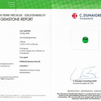 7.33 Ct. Emerald from Colombia Scan Report