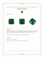 2.24 Ct. Cabochon Emerald from Colombia Appraisal