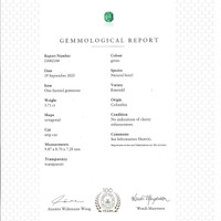 3.71 Ct. Emerald from Colombia Scan Report