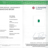 3.98 Ct. Emerald from Colombia - Muzo Scan Report