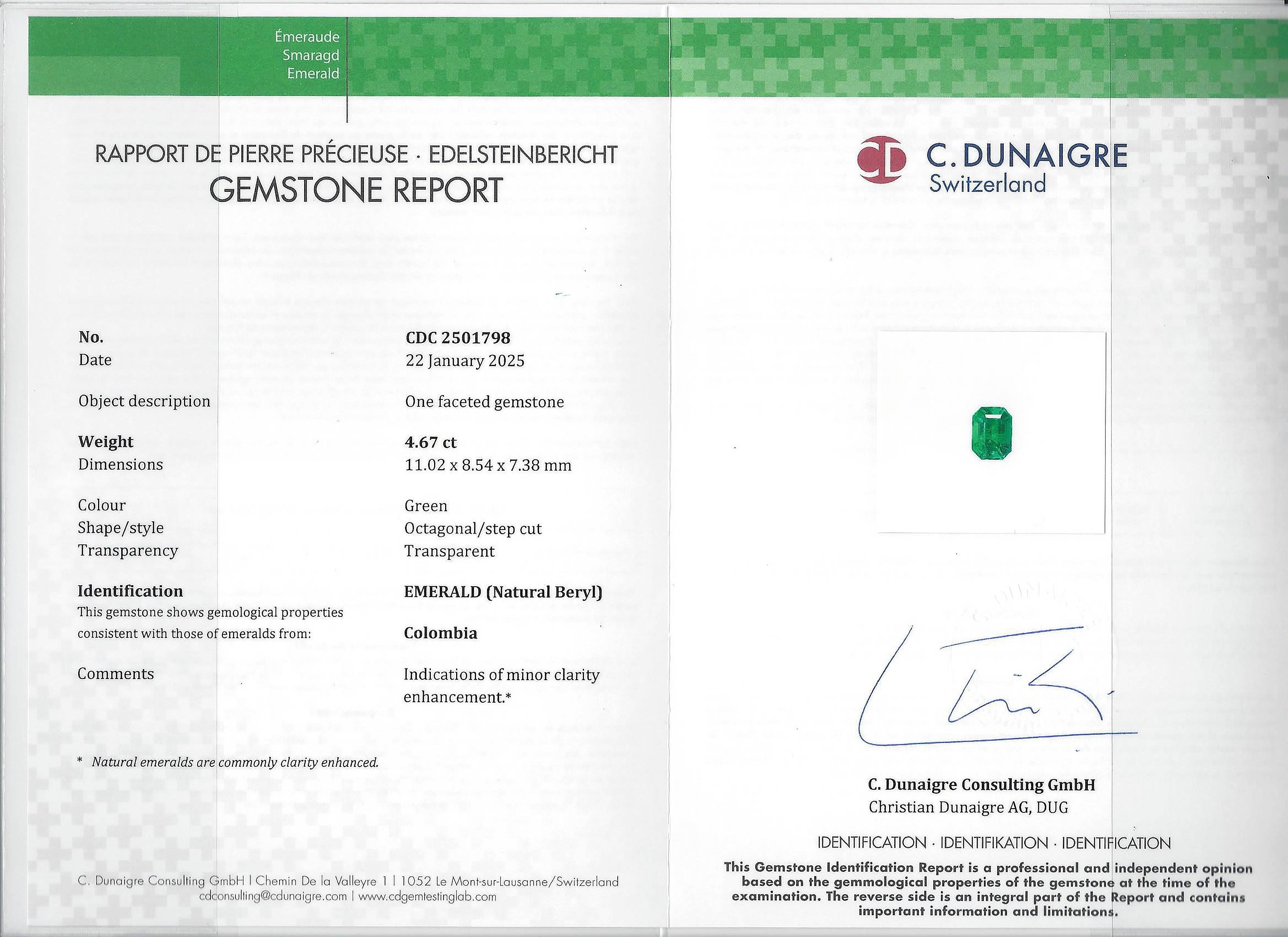 4.67 Ct. Emerald from Colombia - Muzo