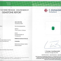 4.67 Ct. Emerald from Colombia - Muzo Scan Report