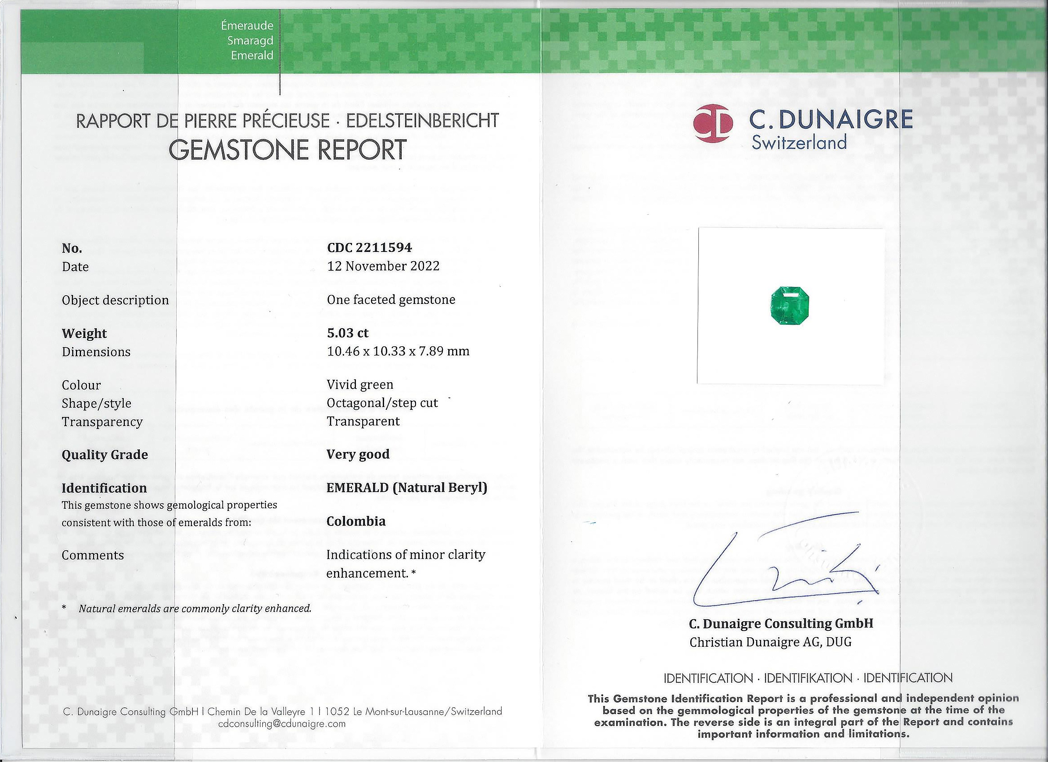5.03 Ct. Emerald from Colombia