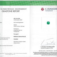 5.03 Ct. Emerald from Colombia Scan Report