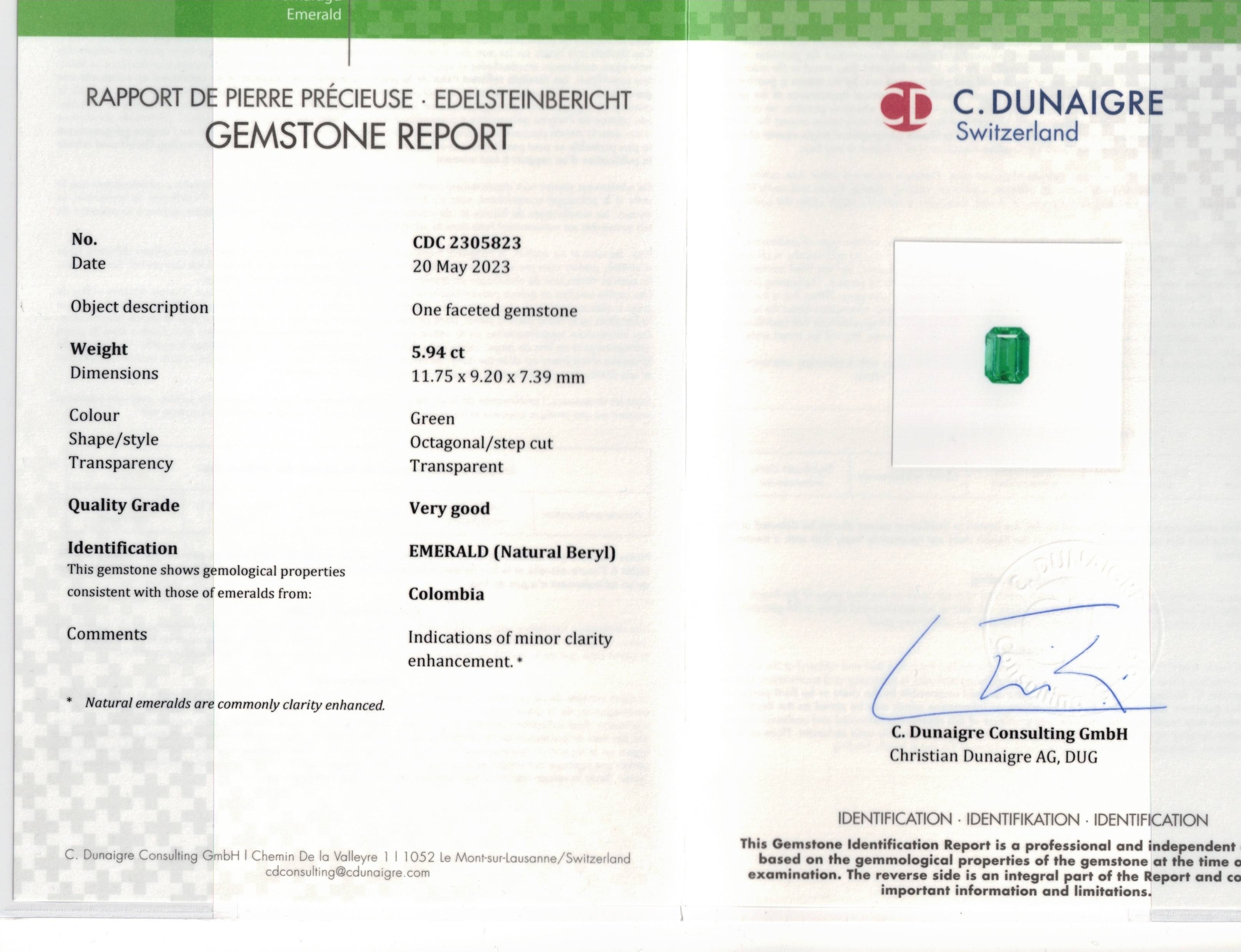 5.94 Ct. Emerald from Colombia