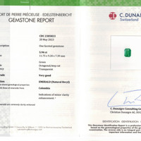 5.94 Ct. Emerald from Colombia Scan Report