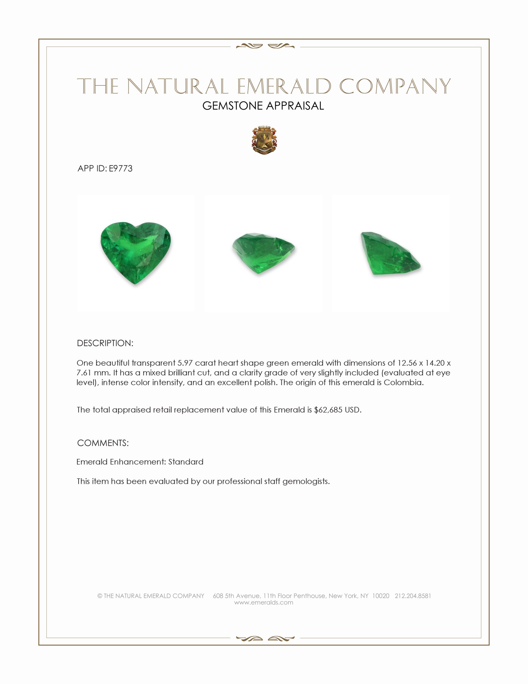 5.97 Ct. Emerald from Colombia