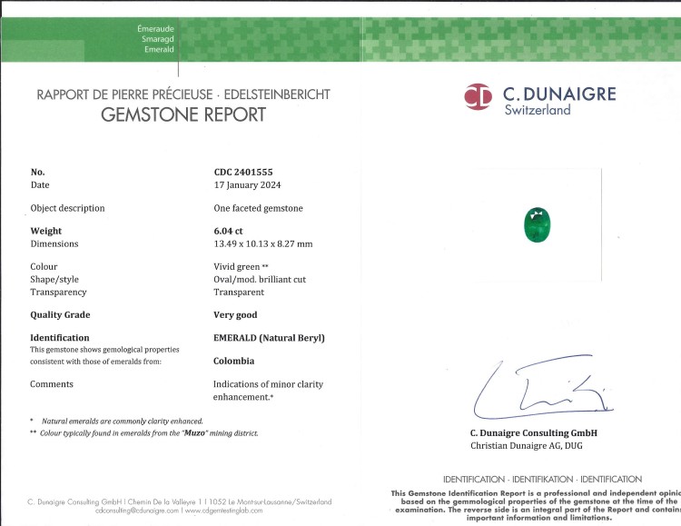 6.04 Ct. Emerald from Colombia - Muzo