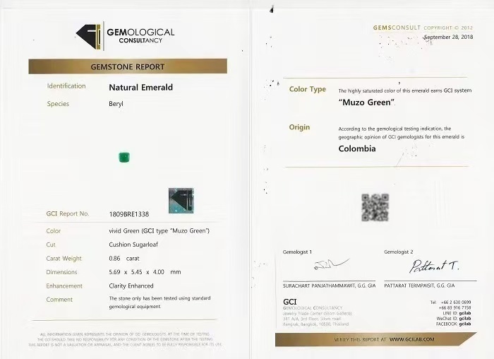 0.86 Ct. Cabochon Emerald from Colombia - Muzo