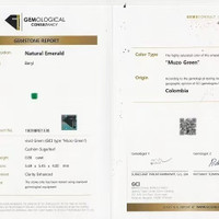 0.86 Ct. Cabochon Emerald from Colombia - Muzo Scan Report