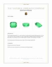 2.61 Ct. Emerald from Colombia Appraisal