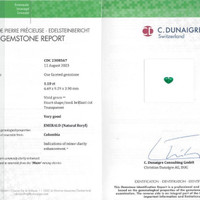 1.10 Ct. Emerald from Colombia - Muzo Scan Report