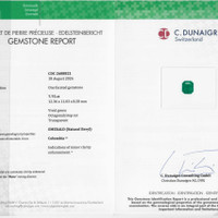 7.75 Ct. Emerald from Colombia - Muzo Scan Report