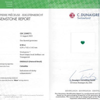0.98 Ct. Emerald from Colombia - Muzo Scan Report