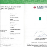 4.80 Ct. Emerald from Colombia Scan Report