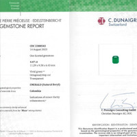 4.47 Ct. Emerald from Colombia - Muzo Scan Report