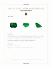 1.09 Ct. Emerald from Zambia Appraisal