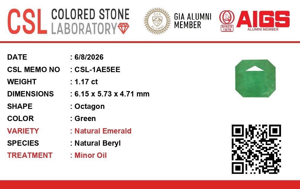 1.17 Ct. Emerald from Colombia