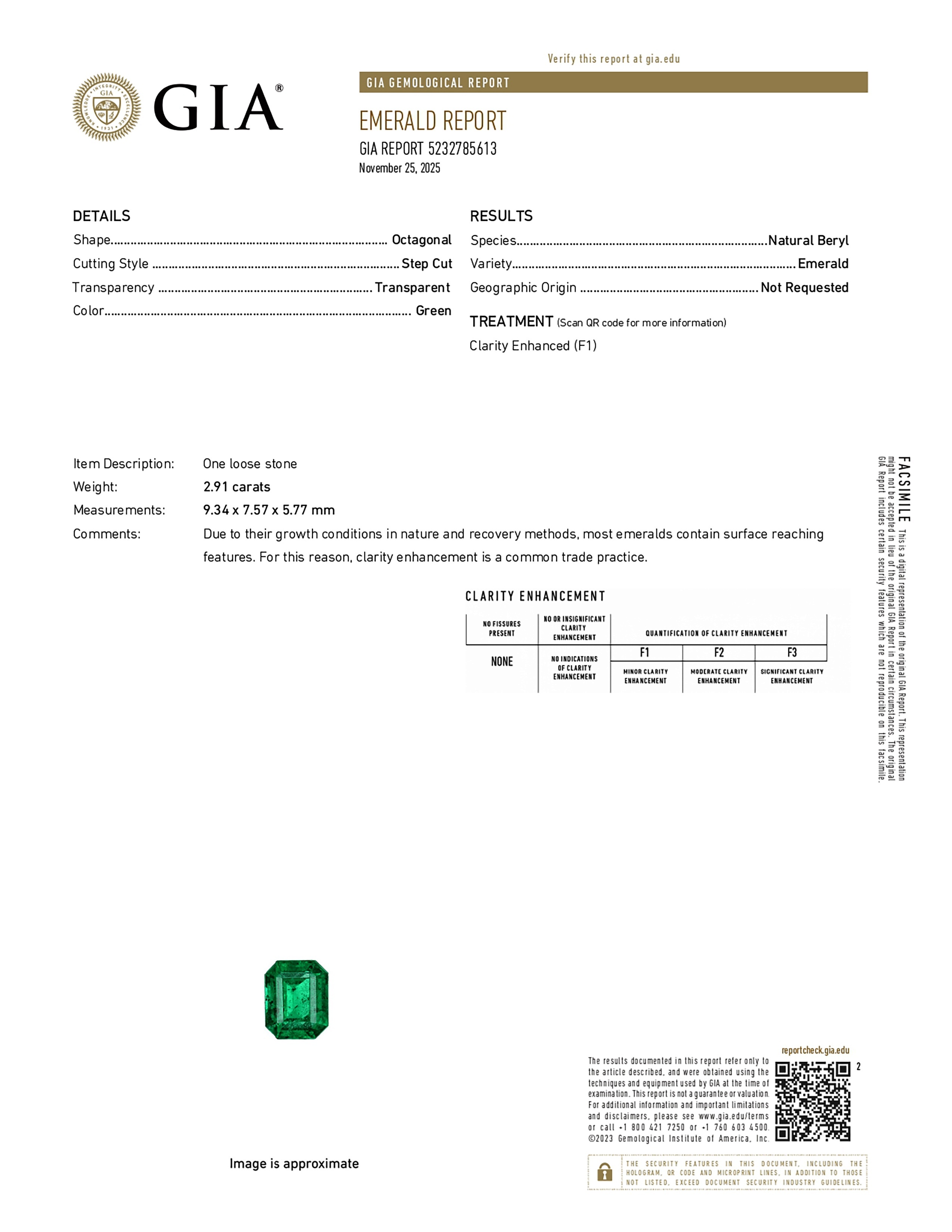 2.91 Ct. Emerald from Zambia