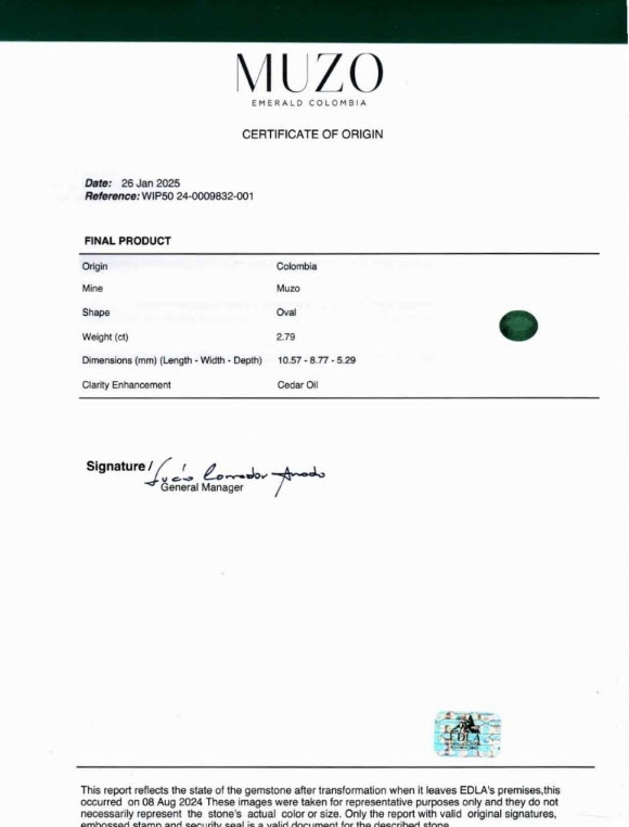 2.79 Ct. Emerald from Colombia