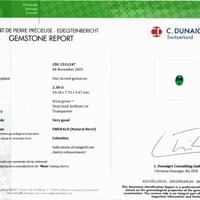 2.38 Ct. Emerald from Colombia Scan Report