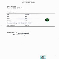 2.38 Ct. Emerald from Colombia Scan Report