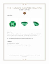 1.95 Ct. Emerald from Colombia Appraisal