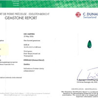 3.55 Ct. Emerald from Zambia Scan Report