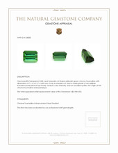 5.88 Ct. Green Chrome Tourmaline from Mozambique Appraisal