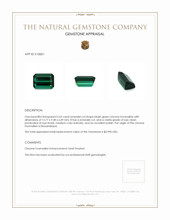 6.65 Ct. Chrome Tourmaline from Mozambique Appraisal