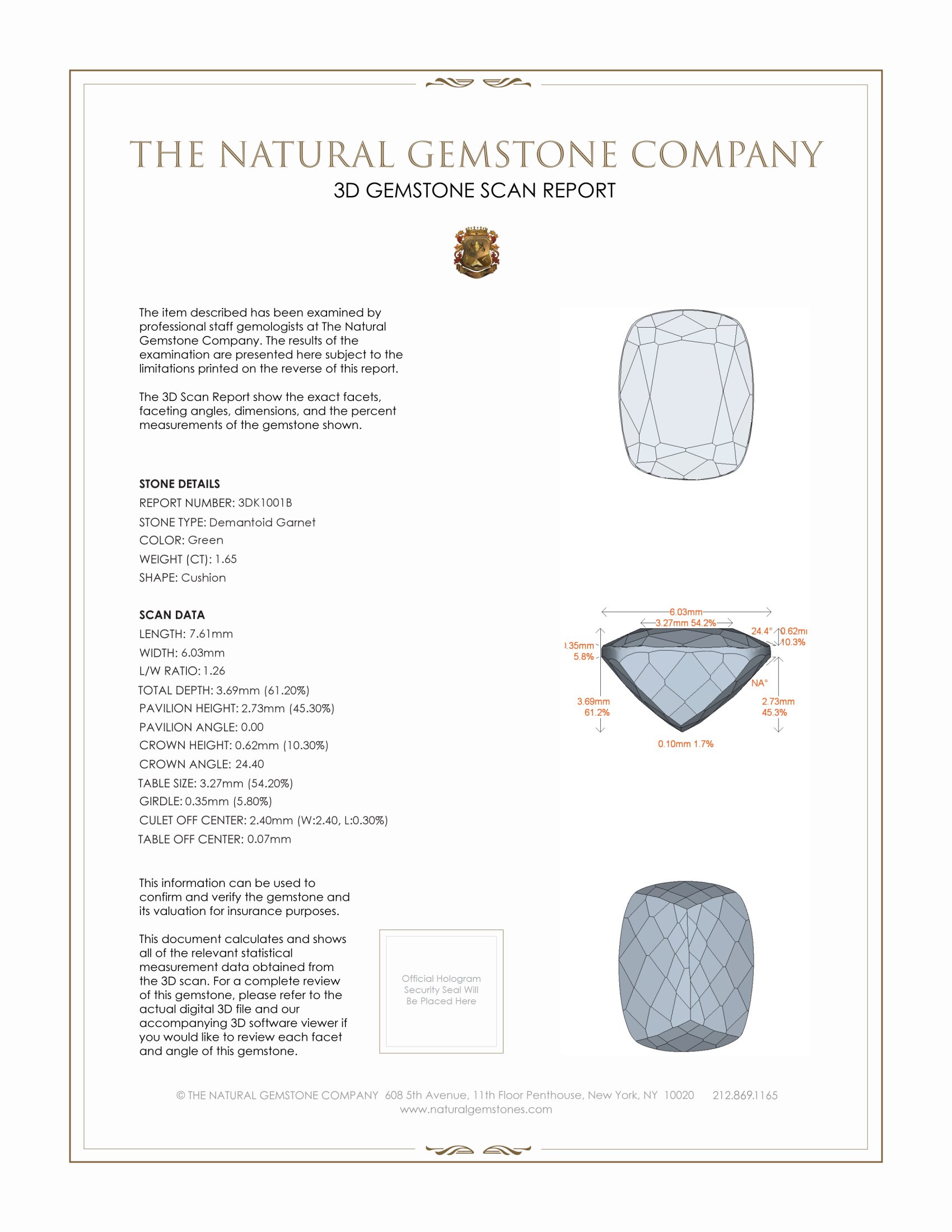 1.65 Ct. Demantoid Garnet from Madagascar