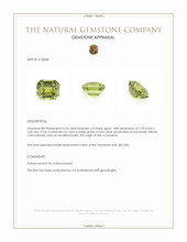 2.26 Ct. Green Chrysoberyl from Tanzania Appraisal
