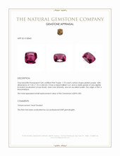 1.70 Ct. Pinkish Purple Rhodolite Garnet from Mozambique Appraisal