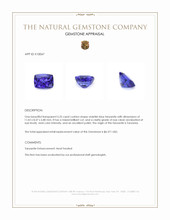 5.25 Ct. Tanzanite from Tanzania Appraisal
