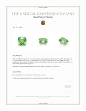 1.55 Ct. Demantoid Garnet from Madagascar Appraisal