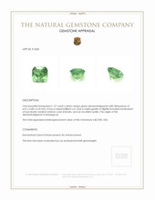 1.37 Ct. Demantoid Garnet from Madagascar Appraisal