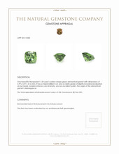 1.28 Ct. Demantoid Garnet from Madagascar Appraisal