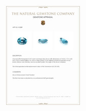 3.69 Ct. Blue Zircon from Malawi Appraisal