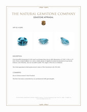 5.58 Ct. Blue Zircon from Malawi Appraisal