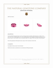0.64 Ct. Pink Tourmaline from Mozambique Appraisal