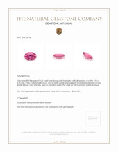 0.66 Ct. Pink Tourmaline from Mozambique Appraisal