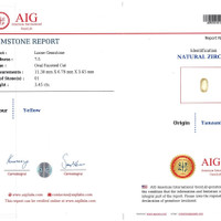 3.45 Ct. Zircon from Tanzania Scan Report