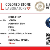 1.23 Ct. Spinel from Ceylon (Sri Lanka) Scan Report