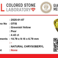 4.42 Ct. Chrysoberyl from Ceylon (Sri Lanka) Scan Report