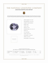 0.88 Ct. Greyish Violet Spinel from South Africa Scan Report