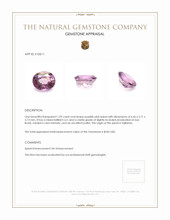 1.09 Ct. Spinel from Tajikistan Appraisal