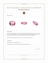 0.62 Ct. Spinel from Tajikistan Appraisal